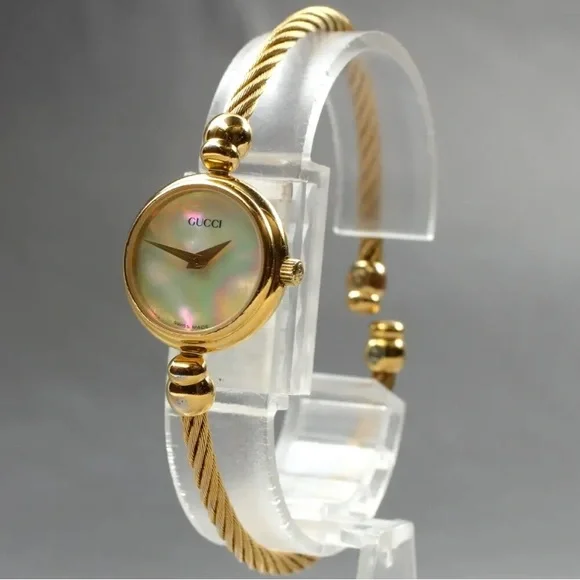 Gorgeous Gucci Pearl and Gold Watch